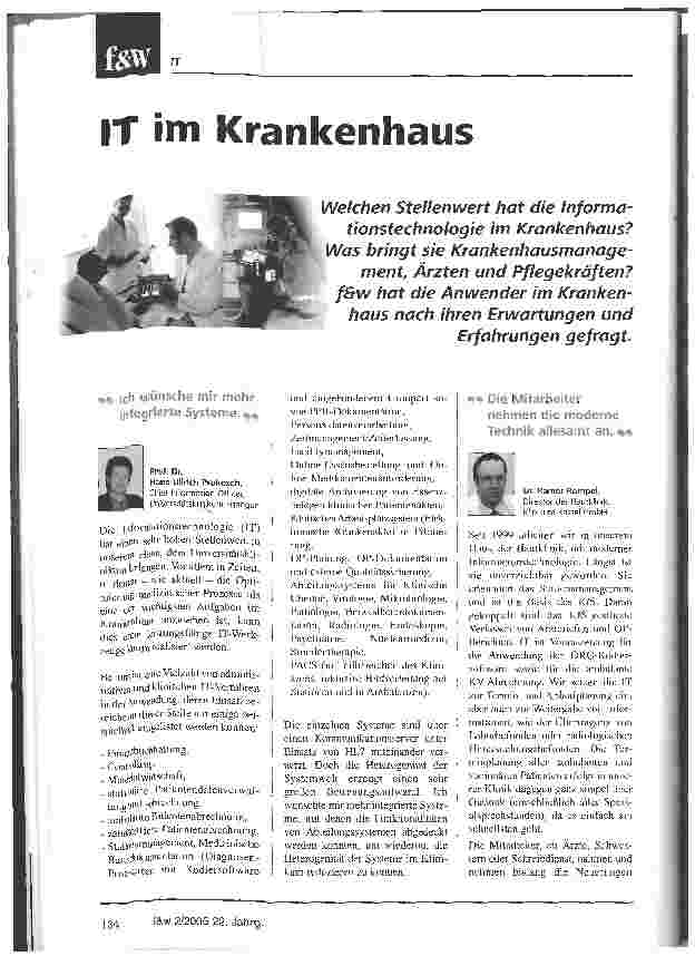 Vorschauseite 1: IT im Krankenhaus