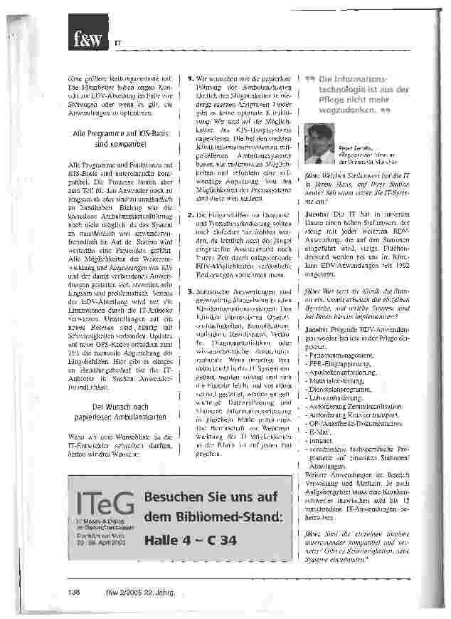 Vorschauseite 2: IT im Krankenhaus