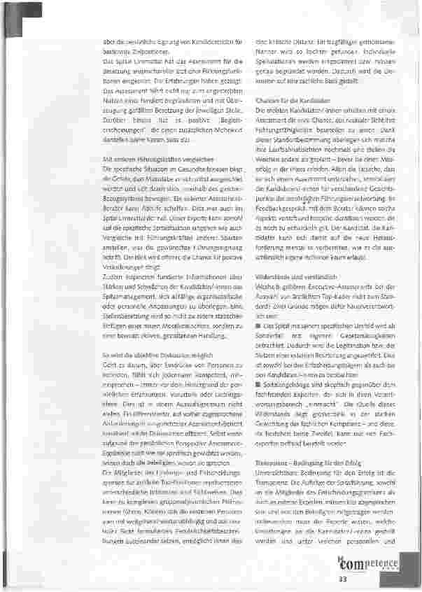 Vorschauseite 2: Arzt als Führungskraft: So trifft das Spital die richtige Wahl