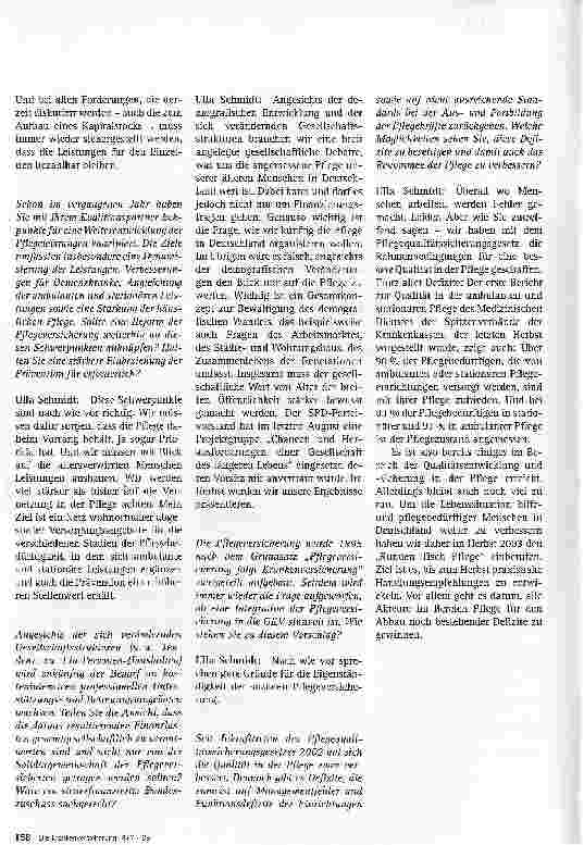 Vorschauseite 2: Reform der Pflegeversicherung in 2006?