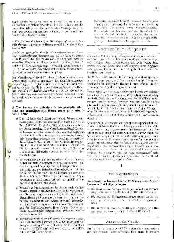 Vorschauseite 3: GOÄ und BPFLV Harmonisierung und ihre Folgen