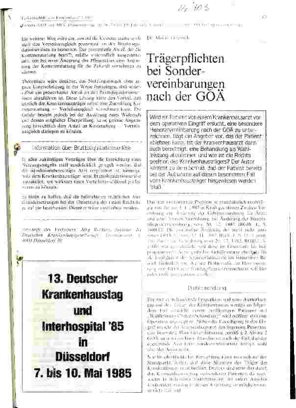 Vorschauseite 5: GOÄ und BPFLV Harmonisierung und ihre Folgen