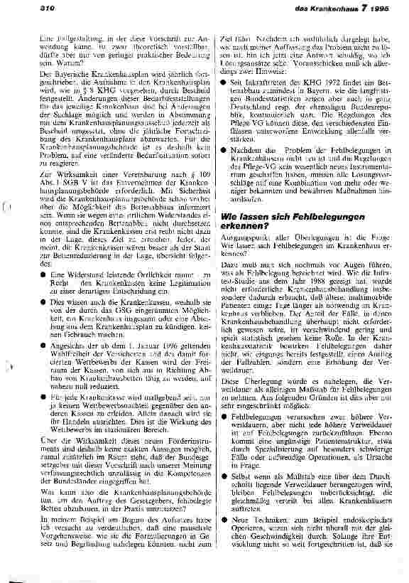 Vorschauseite 4: Auswirkungen der Pflege-Versicherung auf den Bettenbedarf des Krankenhauses