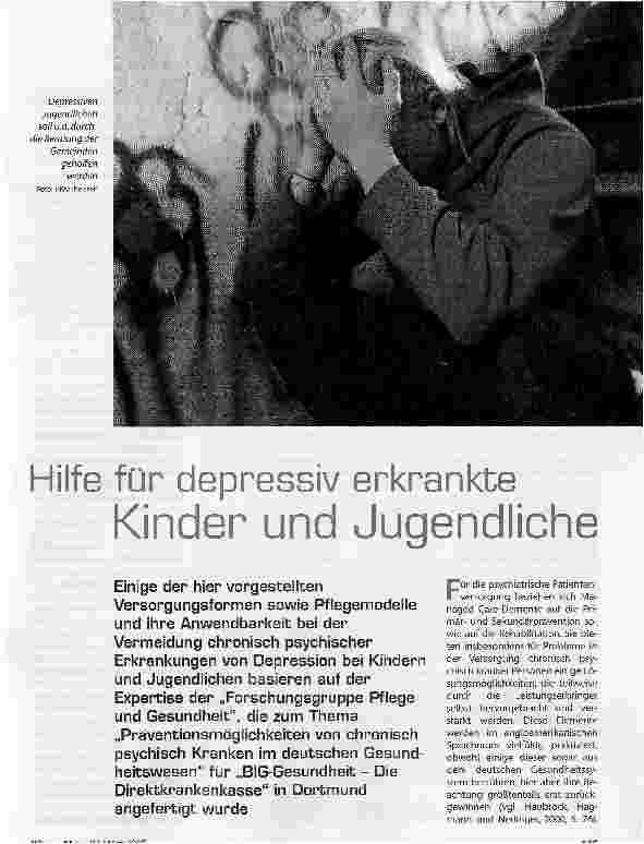 Vorschauseite 1: Hilfe für depressiv erkrankte Kinder und Jugendliche