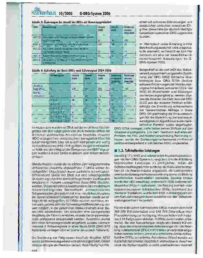 Vorschauseite 3: G-DRG-System 2006: Ein erster Überblick aus medizinischer Sicht