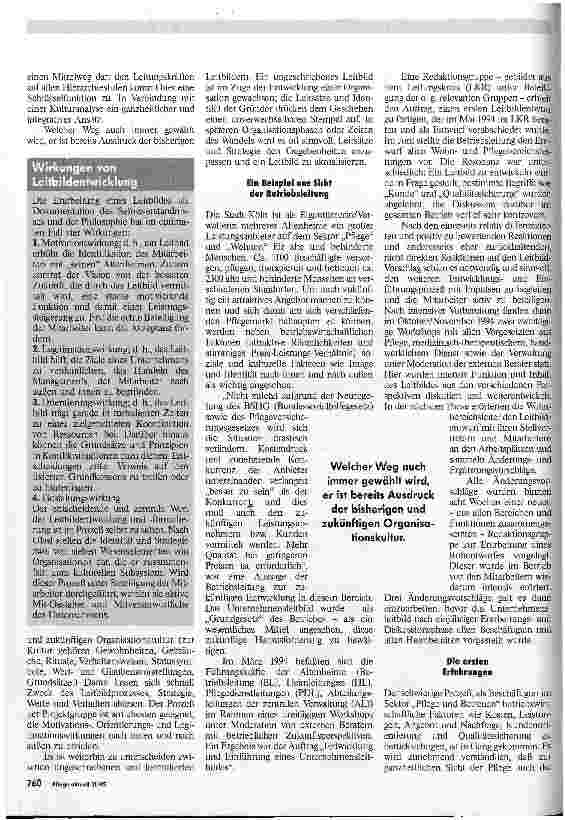 Vorschauseite 2: Der Teufel steckt im Detail Leitbildentwicklung einer Altenund Behinderteneinrichtung