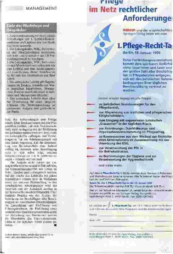 Vorschauseite 3: Der Teufel steckt im Detail Leitbildentwicklung einer Altenund Behinderteneinrichtung