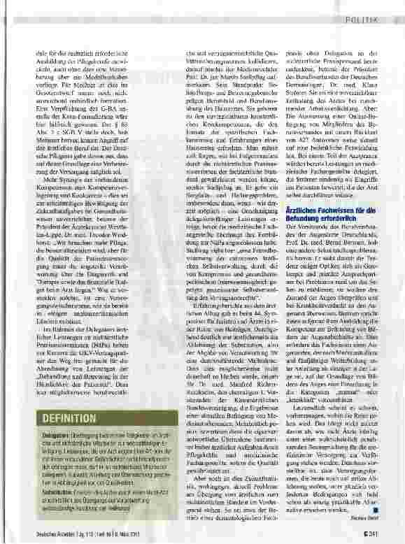 Vorschauseite 2: Wer wann wo behandeln darf