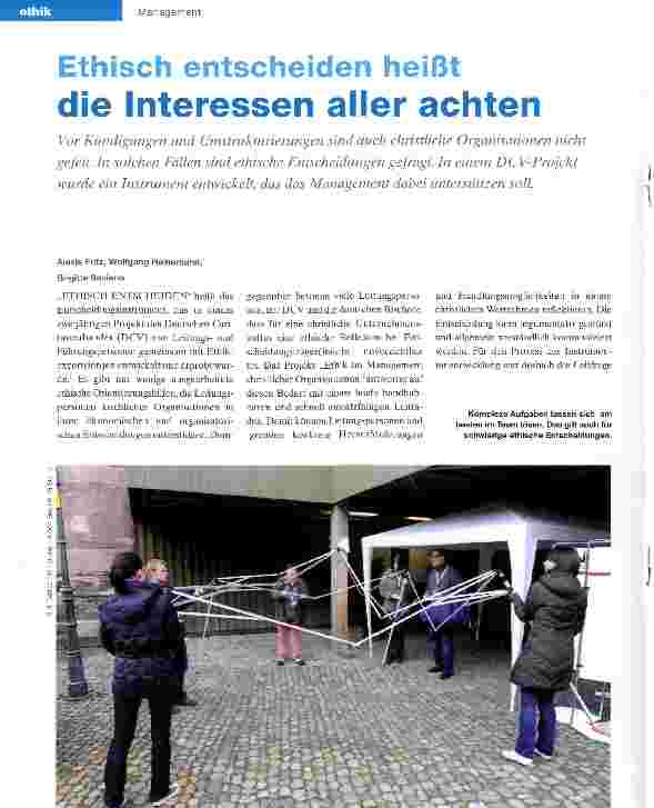 Vorschauseite 1: Ethisch entscheiden heißt die Interessen aller achten