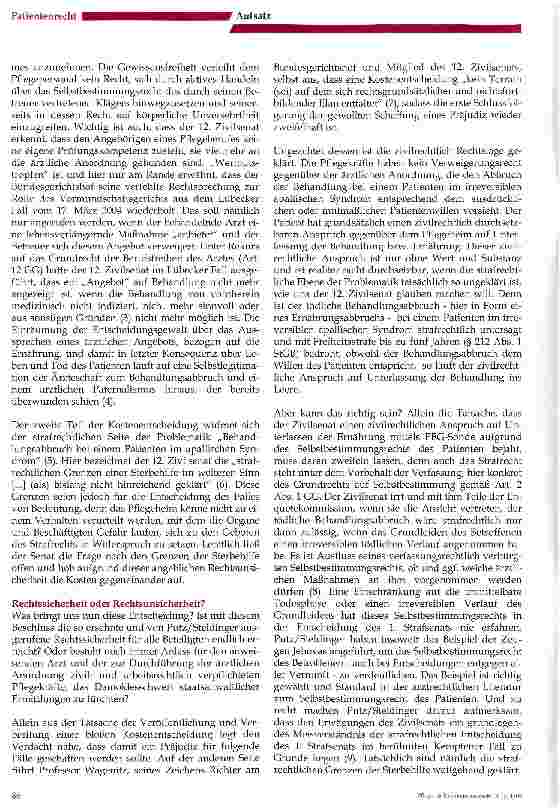 Vorschauseite 2: Rechtssicherheit oder Rechtsunsicherheit - das ist hier die Frage!