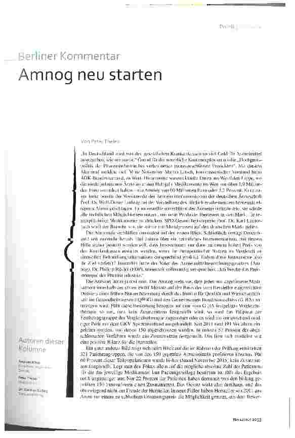 Vorschauseite 1: Amnog neu starten