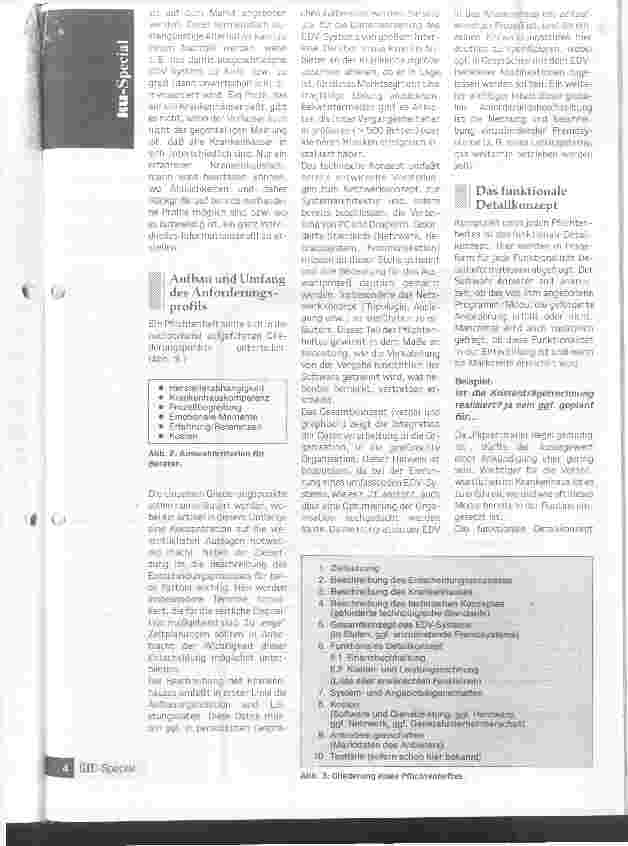 Vorschauseite 3: Der Weg zum richtigen Krankenhaus- EDV-System Aufbau und Umfang des Pflichtenheftes