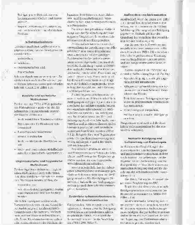 Vorschauseite 4: Die neue Technische Regel Biologische Arbeitsstoffe im Gesundheitswesen und in der Wohlfahrtspflege (TRBA 250) - Bedeutung für die Zentralsterilisation