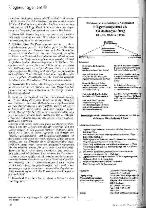 Vorschauseite 4: Mittelpunkt Station - Brennpunkt Dokumentation - Treffpunkt Patient Interview mit Bruno Schäfer, ehemaliges Mitglied der Pflegedirektion der Dr.-Horst-Schmidt-Kliniken, Wiesbaden