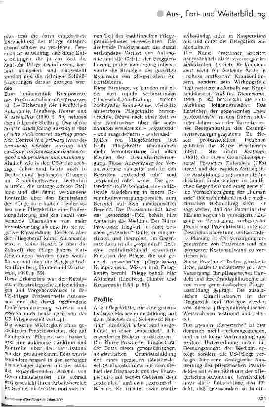Vorschauseite 2: Pflege und Medizin - Emanzipation und Kooperation Eine ergänzende Stellungnahme