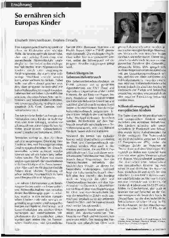 Vorschauseite 1: So ernähren sich Europas Kinder