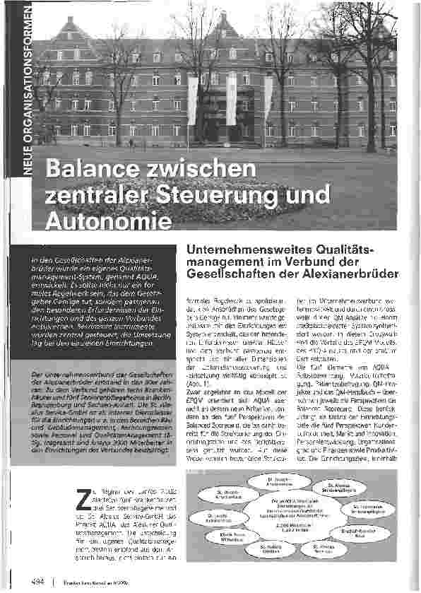 Vorschauseite 1: Balance zwischen zentraler Steuerung und Autonomie