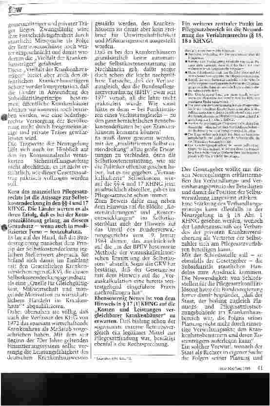 Vorschauseite 2: Zur Neurordnung der Krankenhausfinanzierung (KHNG)