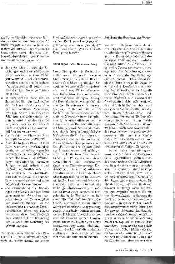 Vorschauseite 2: Vorstellungen der EU-Kommission zum demografischen Wandel
