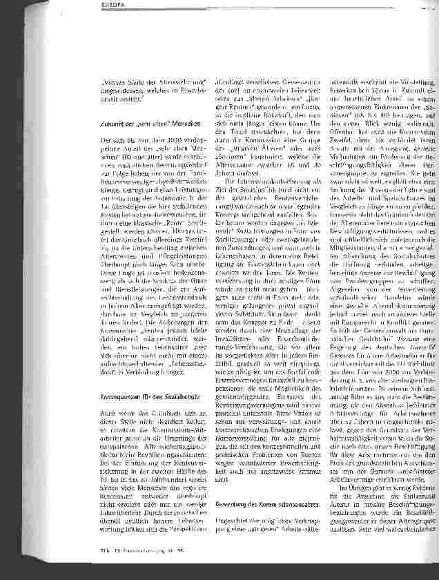 Vorschauseite 3: Vorstellungen der EU-Kommission zum demografischen Wandel