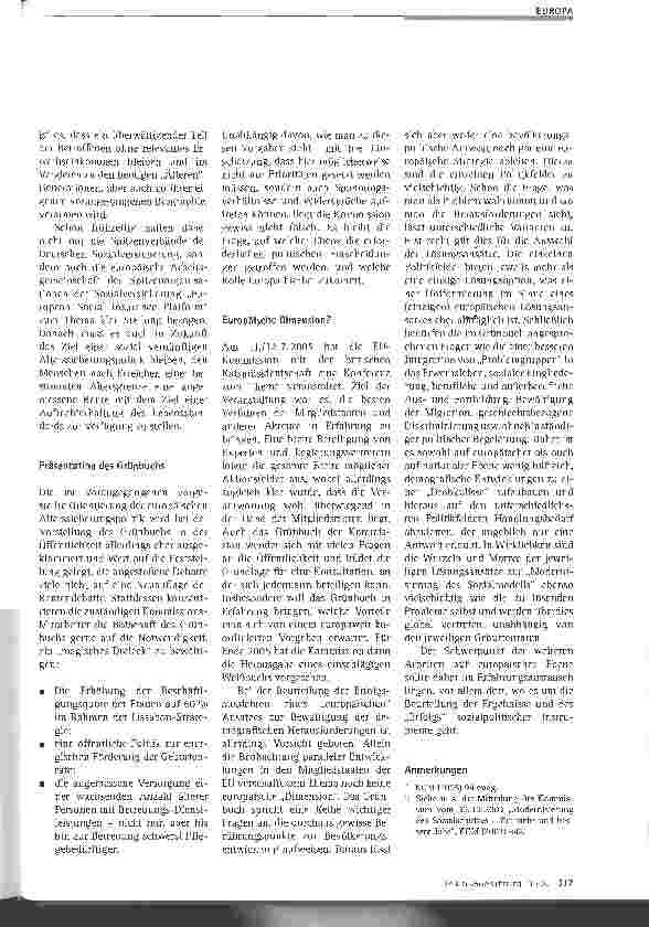 Vorschauseite 4: Vorstellungen der EU-Kommission zum demografischen Wandel