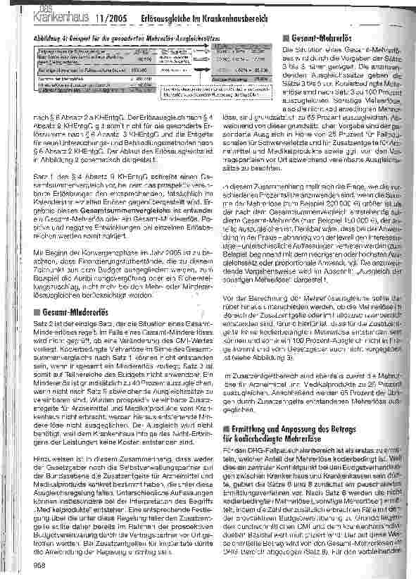 Vorschauseite 4: Erlösausgleiche im Krankenhausbereich: Eine Orientierungshilfe