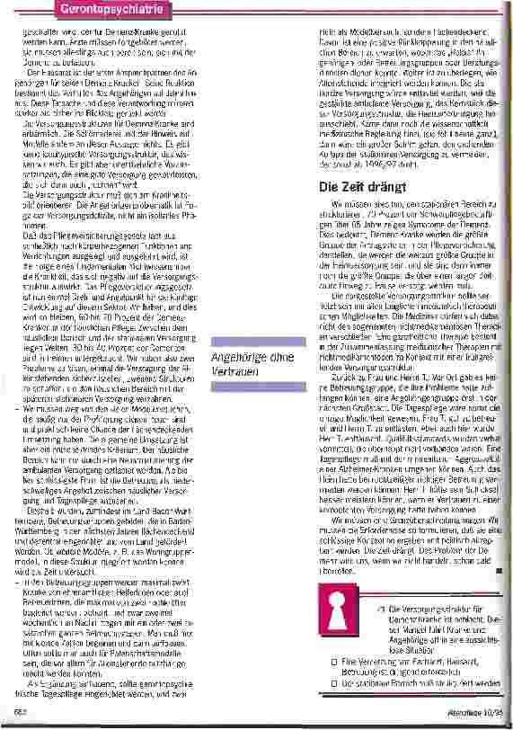 Vorschauseite 3: Herr T. und die Suche nach einem qualifizierten Heim Eine Frau versinkt in Demenz. Der Mann sucht Hilfe. Bei Ärzten, Beratungsstellen, Heimen. Er findet sie nicht