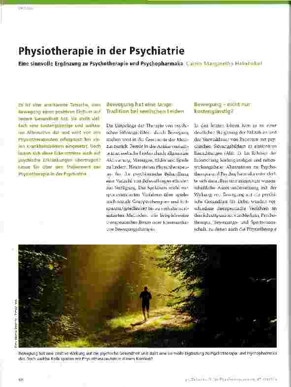 Vorschauseite 1: Physiotherapie in der Psychiatrie