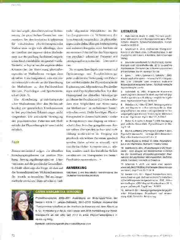Vorschauseite 5: Physiotherapie in der Psychiatrie