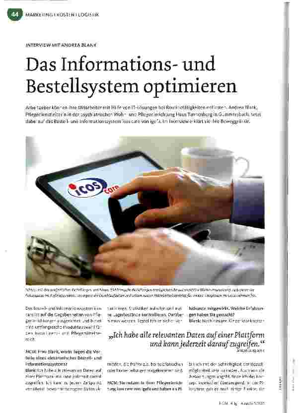 Vorschauseite 1: Das Informationsund Bestellsystem optimieren
