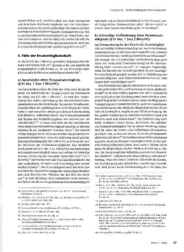 Vorschauseite 4: Rechtsstellung der Ersatzmitglieder