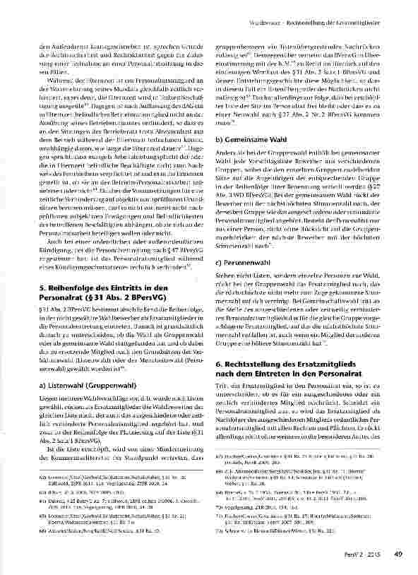 Vorschauseite 6: Rechtsstellung der Ersatzmitglieder