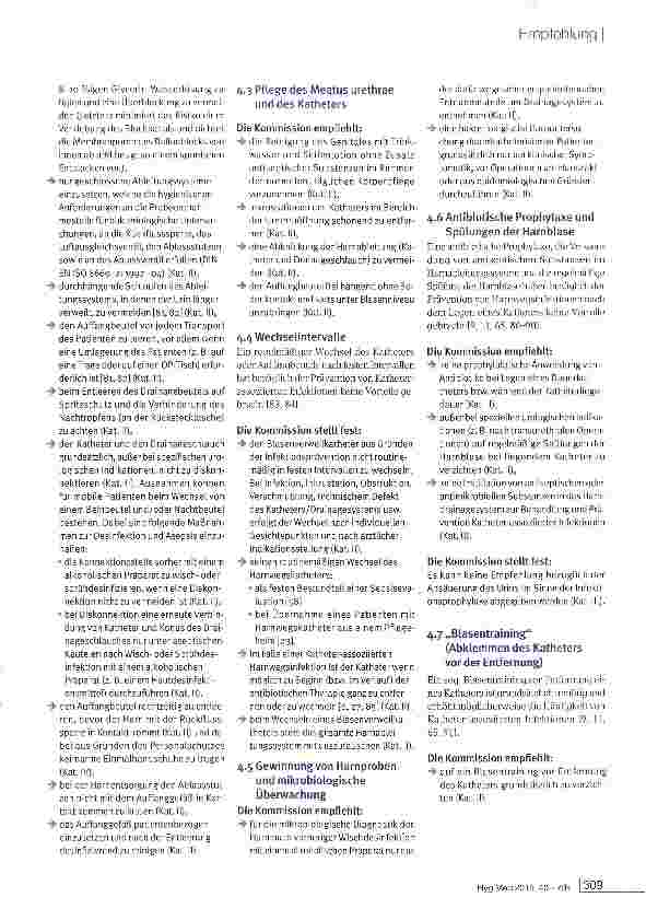 Vorschauseite 4: Prävention und Kontrolle Katheter-assoziierter Harnwegsinfektionen