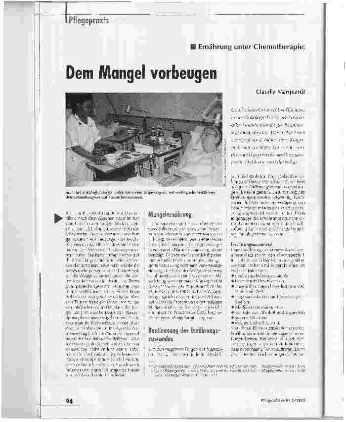 Vorschauseite 1: Dem Mangel vorbeugen