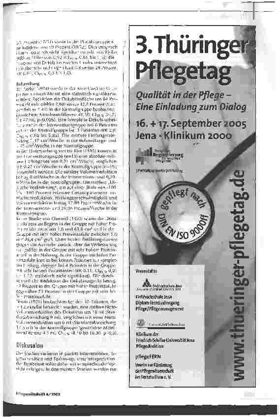 Vorschauseite 4: Ernährung als Intervention der Dekubitusprophylaxe und -behandiung: Auswirkungen auf dem Prüfstand
