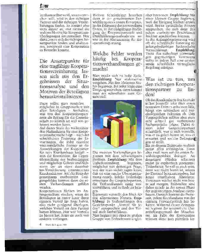 Vorschauseite 3: Kooperation macht stärker Praktische Hinweise zur Wahl und Verhalten der Kooperationspartner