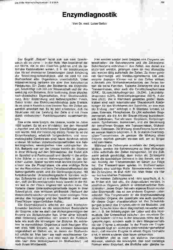 Vorschauseite 1: Enzymdiagnostik