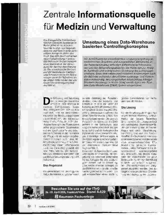 Vorschauseite 1: Zentrale Informationsquelle für Medizin und Verwaltung