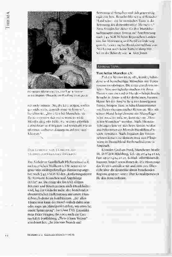 Vorschauseite 6: TIERISCH WAS LOS IN DEUTSCHLANDS ALTENHILFE-EINRICHTUNGEN?