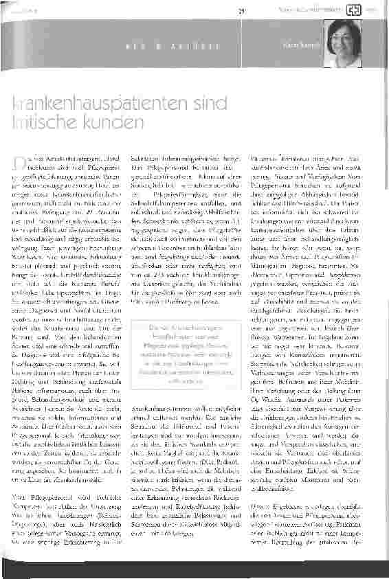 Vorschauseite 1: krankenhauspatienten sind kritische kunden