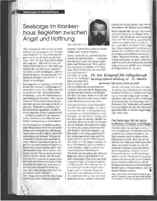 Vorschauseite 1: Seelsorge im Krankenhaus: Begleiten zwischen Angst und Hoffnung
