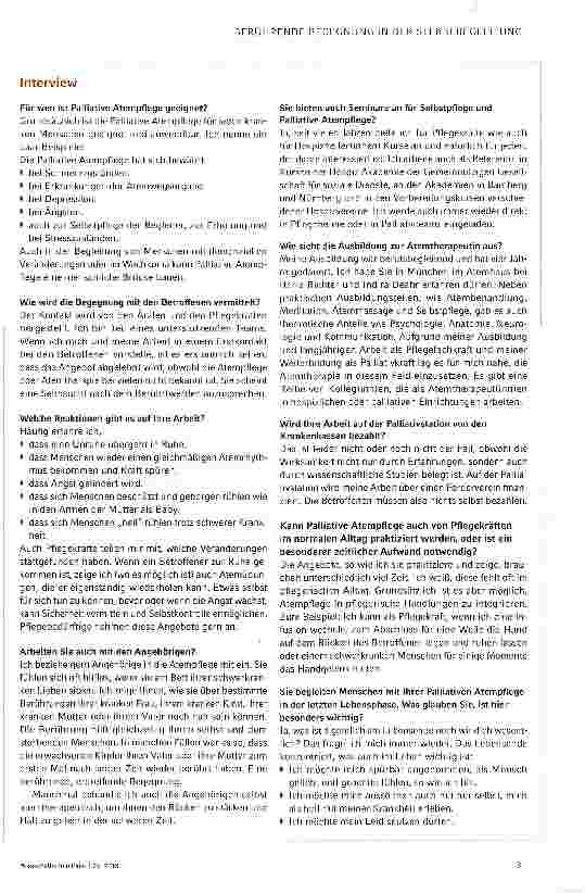 Vorschauseite 2: Berührende Begegnung in der Sterbebegleitung
