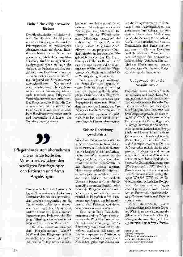 Vorschauseite 3: NETZWERKER FÜR DIE WUNDVERSORGUNG
