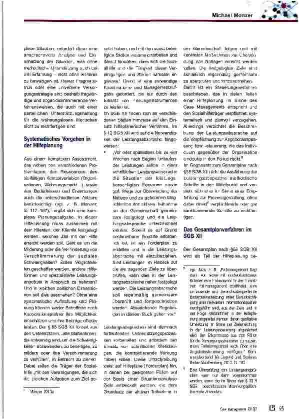 Vorschauseite 2: Der Einsatz von Hilfeplanung und Fallmanagement in der Wohnungslosenhilfe