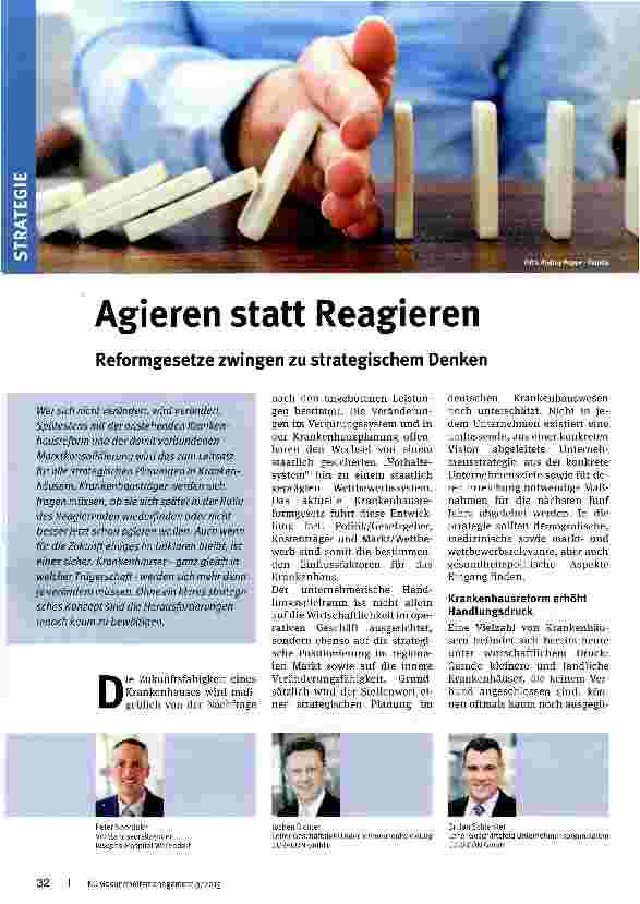 Vorschauseite 1: Agieren statt Reagieren