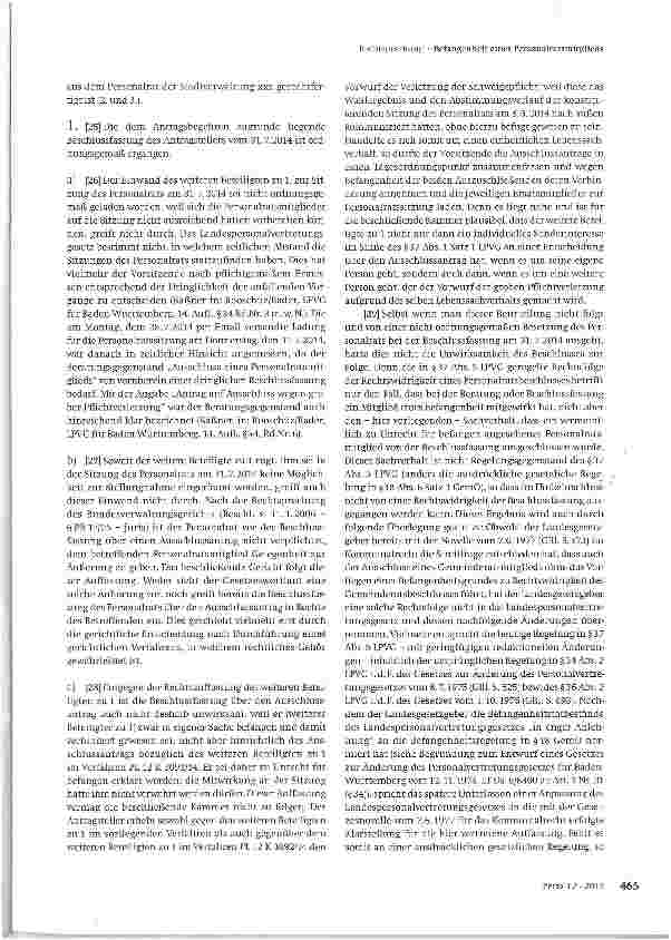 Vorschauseite 3: Befangenheit eines Personalratsmitglieds