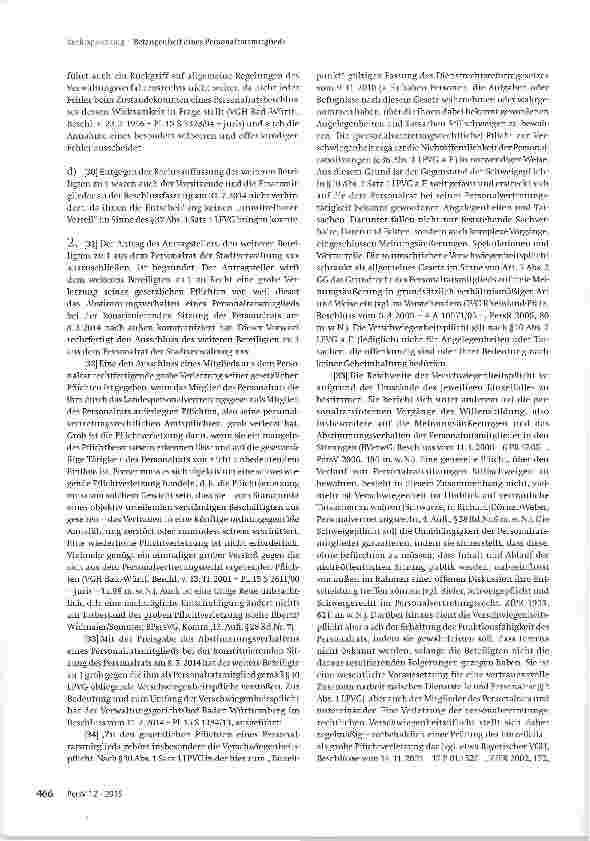 Vorschauseite 4: Befangenheit eines Personalratsmitglieds