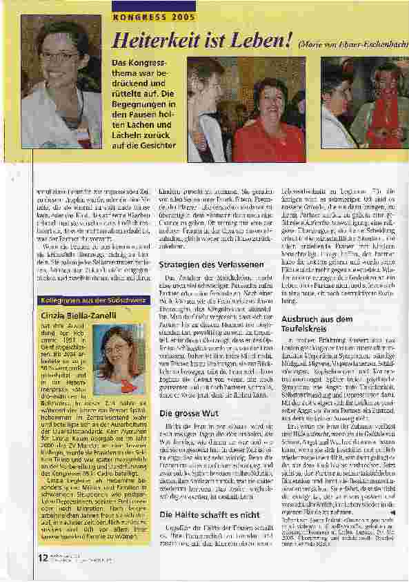 Vorschauseite 3: Frauenhaus in Lugano. Aus dem Teufelskreis ausbrechen