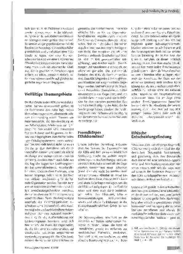 Vorschauseite 3: Zur praktischen Ethik klinischer Ethikkomitees