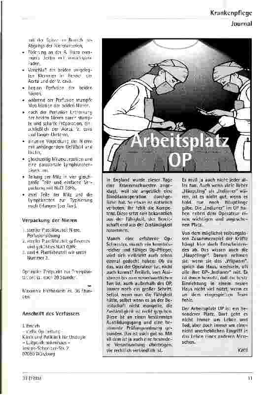 Vorschauseite 2: Explantation und Instrumentieren - am Beispiel der Nierenexplantation